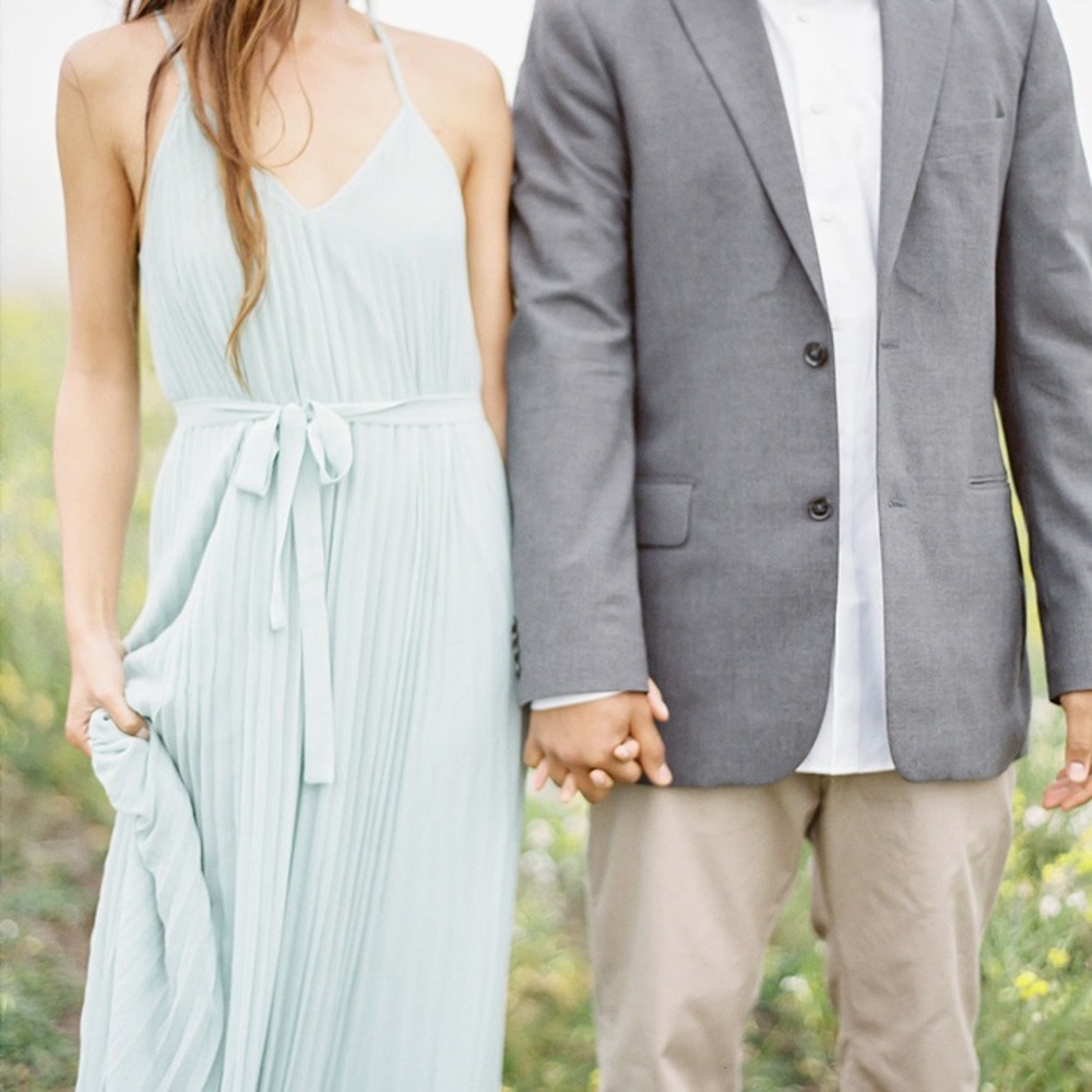 Victoria’s Secret Mint Knife Pleat Maxi Dress